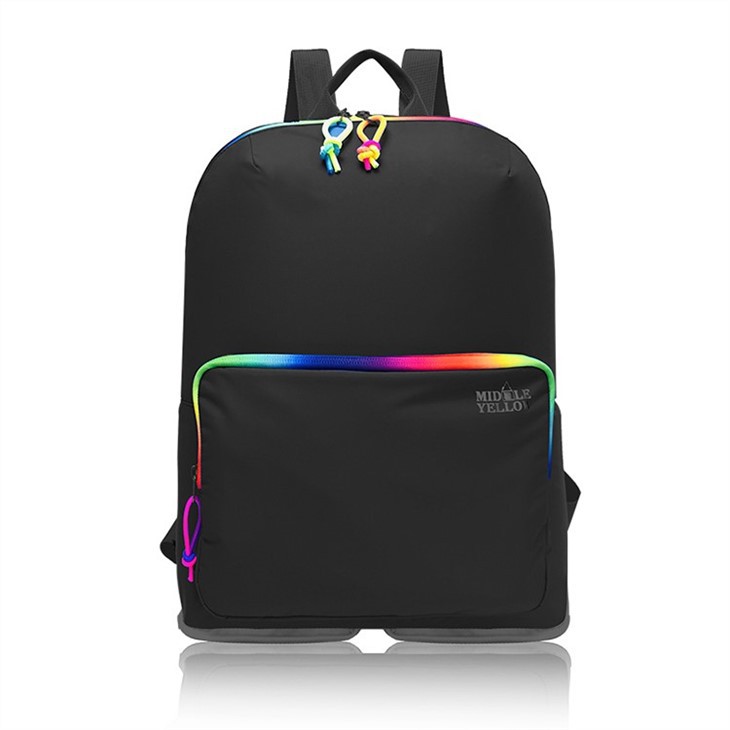 plain black backpack